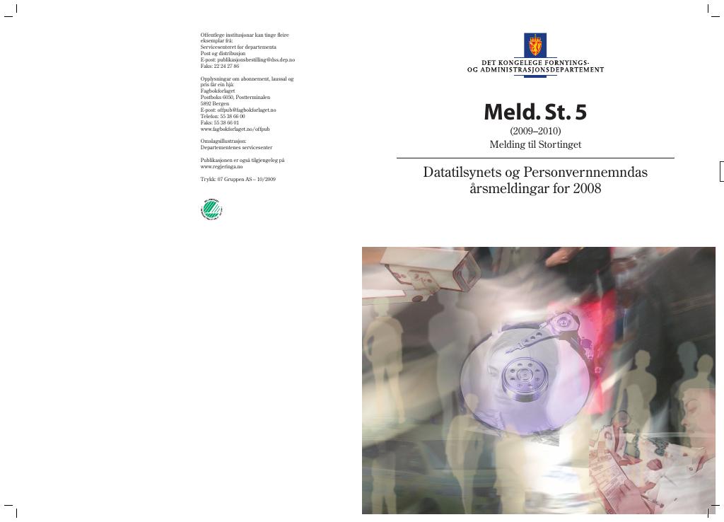 Forsiden av dokumentet Meld. St. 5 (2009-2010)