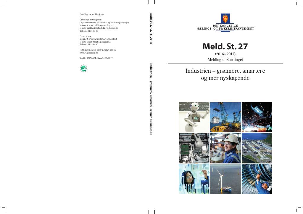 Forsiden av dokumentet Meld. St. 27 (2016–2017)