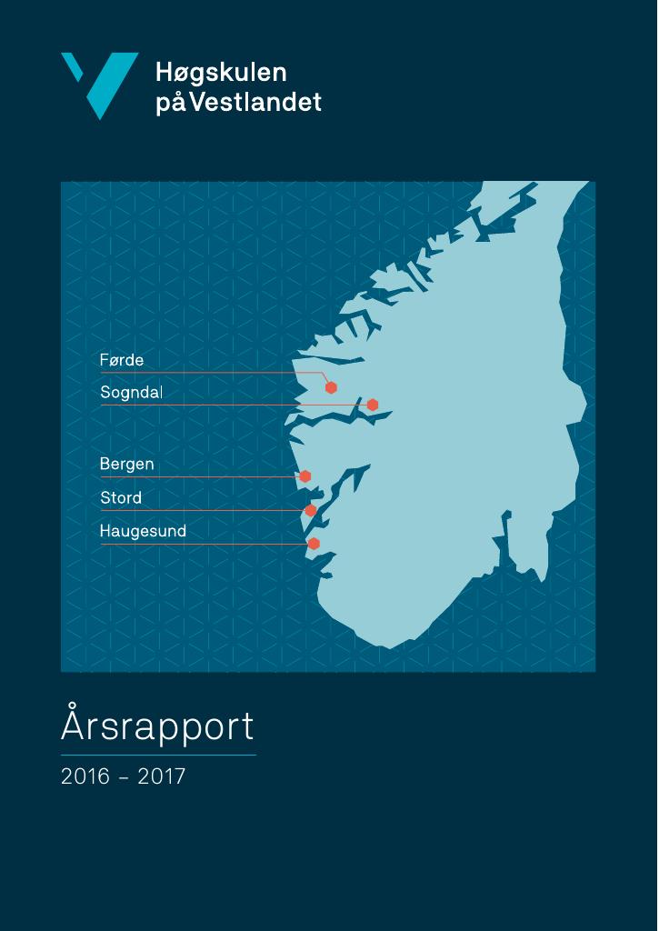 Forsiden av dokumentet Årsrapport Høgskolen Stord/Haugesund 2016