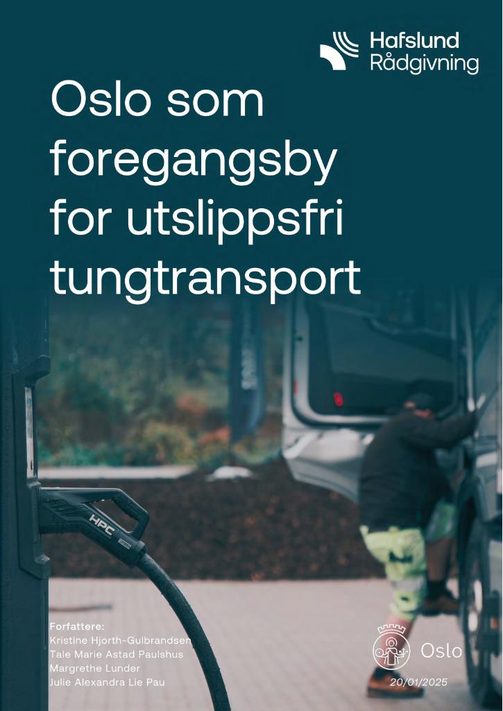 Forsiden av dokumentet Oslo som foregangsby for utslippsfri tungtransport