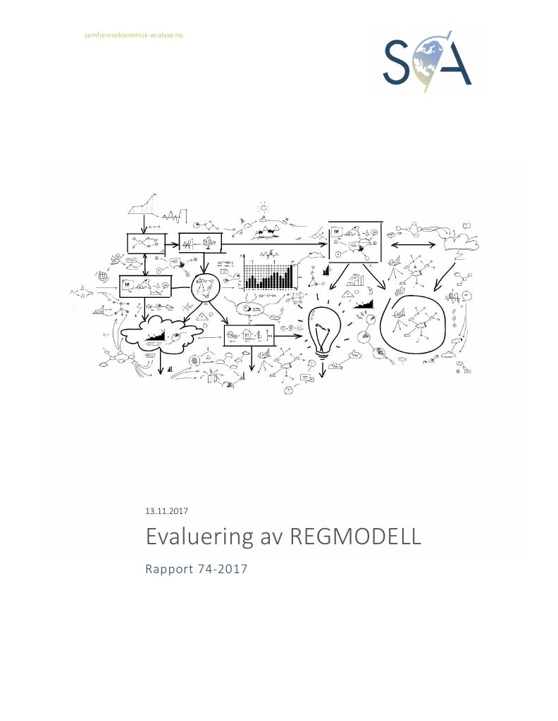 Forsiden av dokumentet Evaluering av REGMODELL