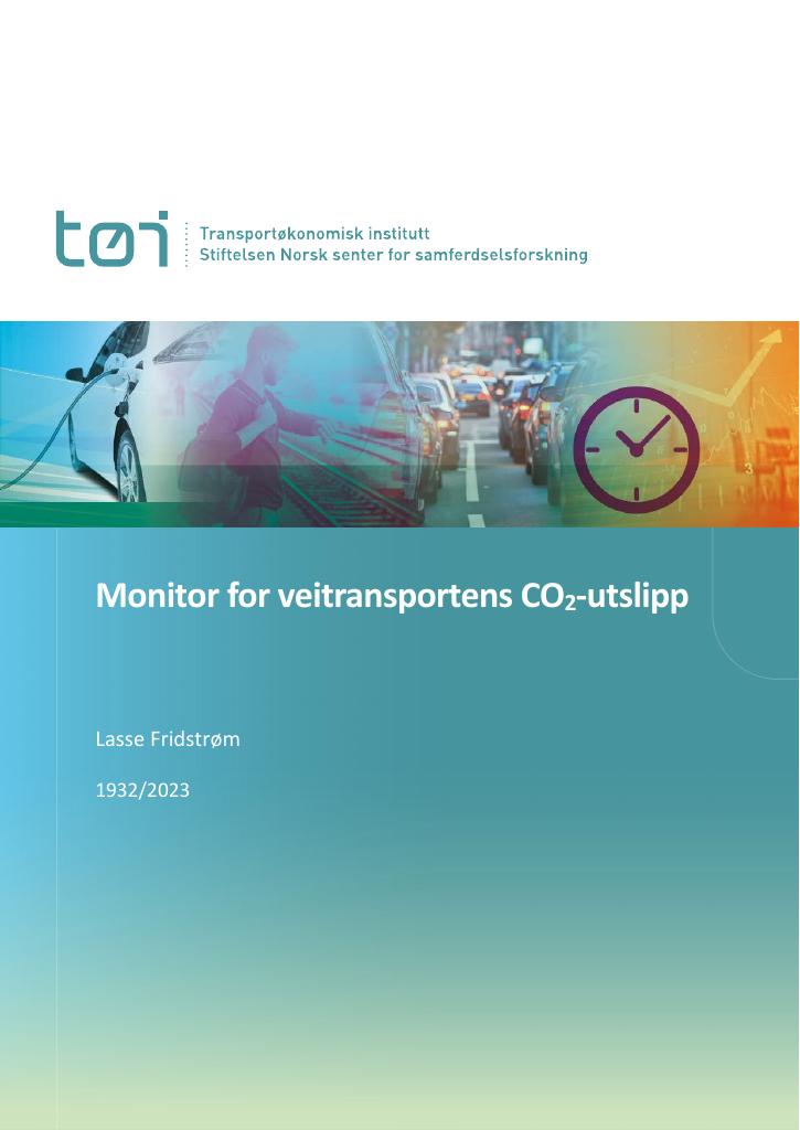 Forsiden av dokumentet Monitor for veitransportens CO2-utslipp