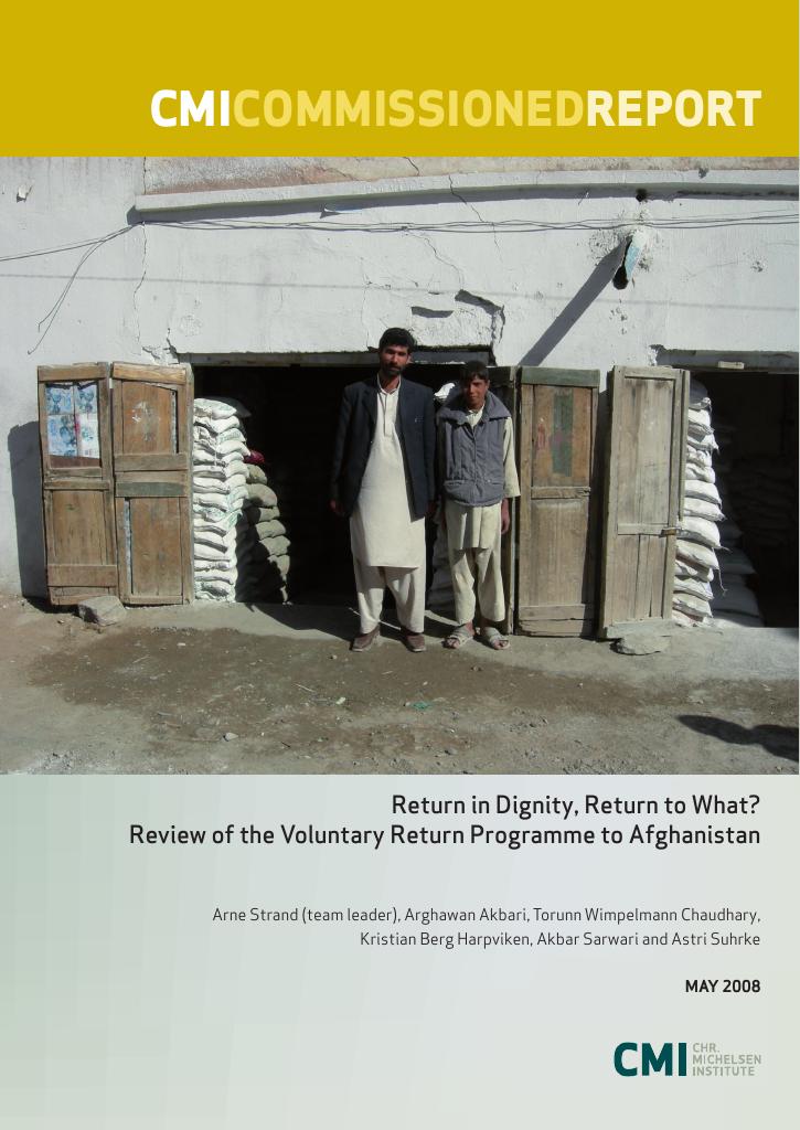 Forsiden av dokumentet Return with Dignity, Return to What? Review of the Voluntary Return Programme to Afghanistan