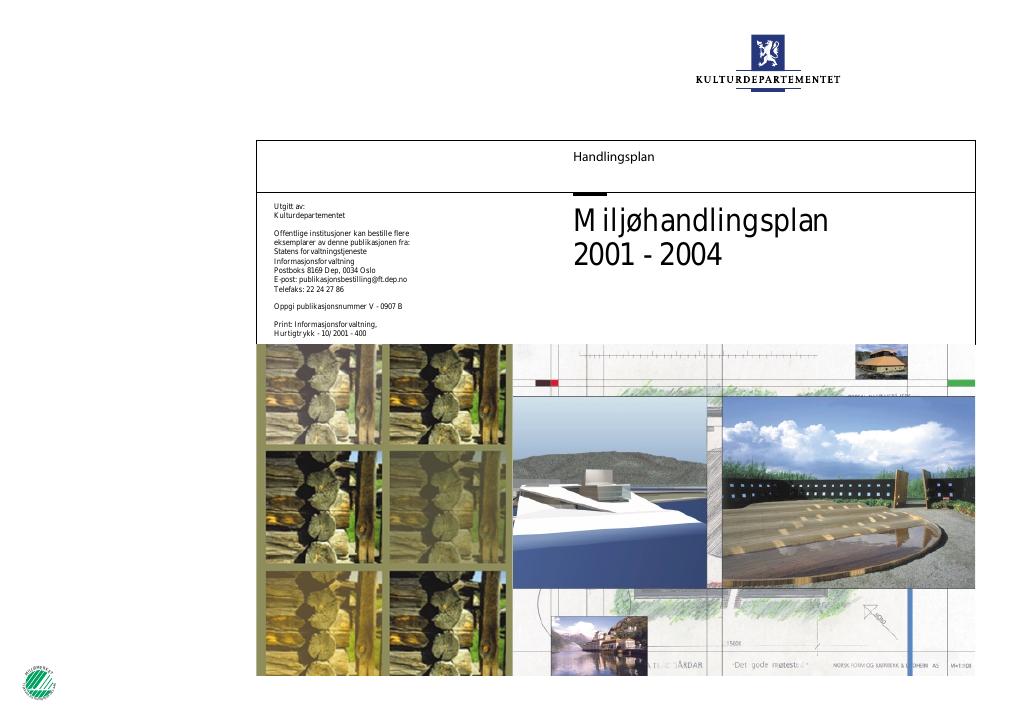 Forsiden av dokumentet Miljøhandlingsplan 2001-2004