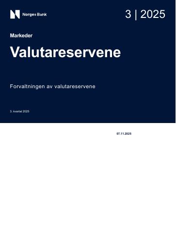 Forsiden av dokumentet Forvaltningen av valutareservene - 3. kvartal 2025