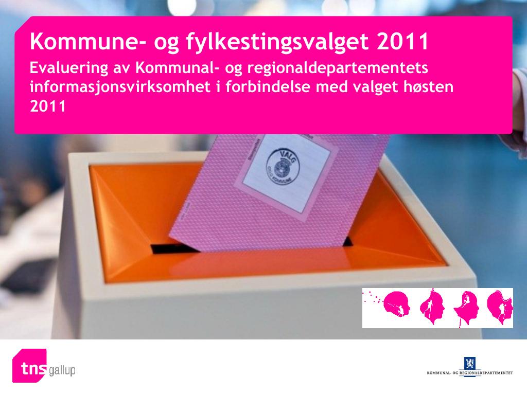 Forsiden av dokumentet Kommune- og fylkestingsvalget 2011