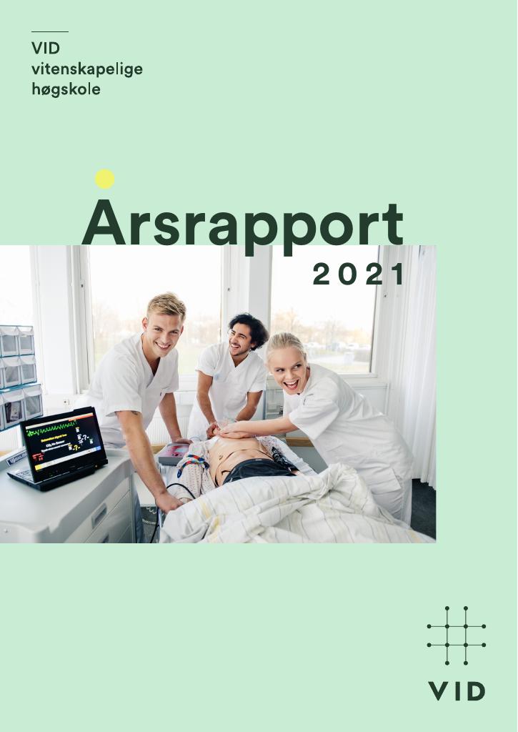 Forsiden av dokumentet Årsrapport VID vitenskapelige høgskole 2021