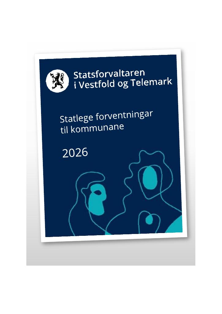 Forsiden av dokumentet Statlege forventningar til kommunane i Vestfold og Telemark 2026