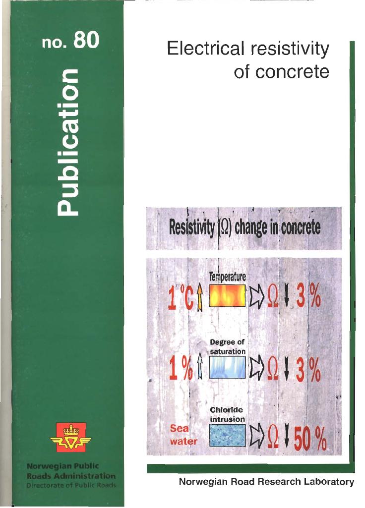 Forsiden av dokumentet Electrical resistivity of concrete