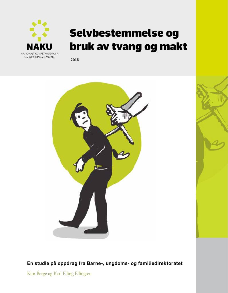 Forsiden av dokumentet Selvbestemmelse og bruk av tvang og makt