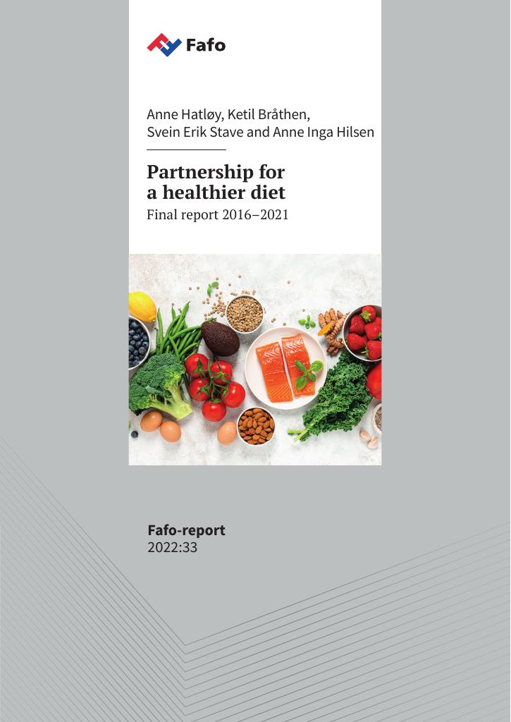 Forsiden av dokumentet Partnership for a healthier diet : Final report 2016–2021