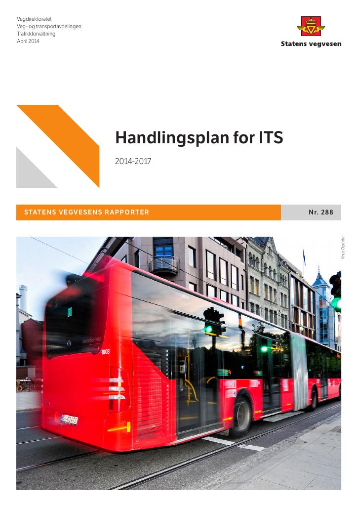 Forsiden av dokumentet Handlingsplan for ITS : 2014-2017