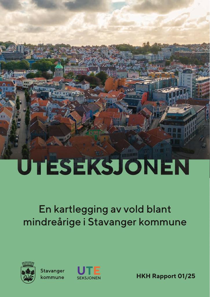 Forsiden av dokumentet En kartlegging av vold blant mindreårige i Stavanger kommune
