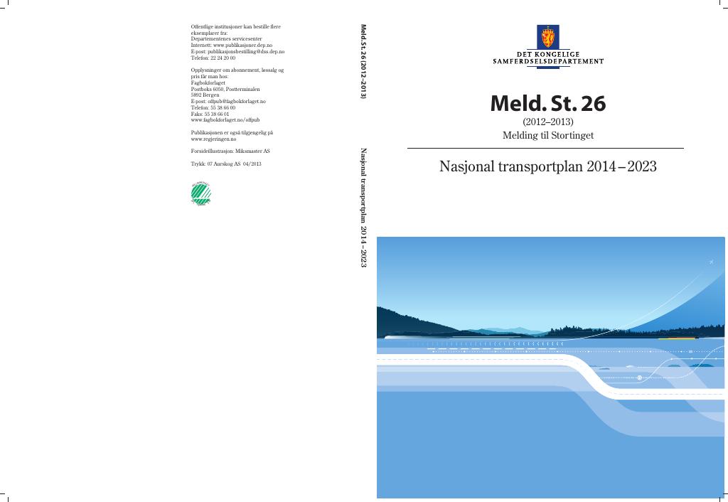 Forsiden av dokumentet Meld. St. 26 (2012–2013)