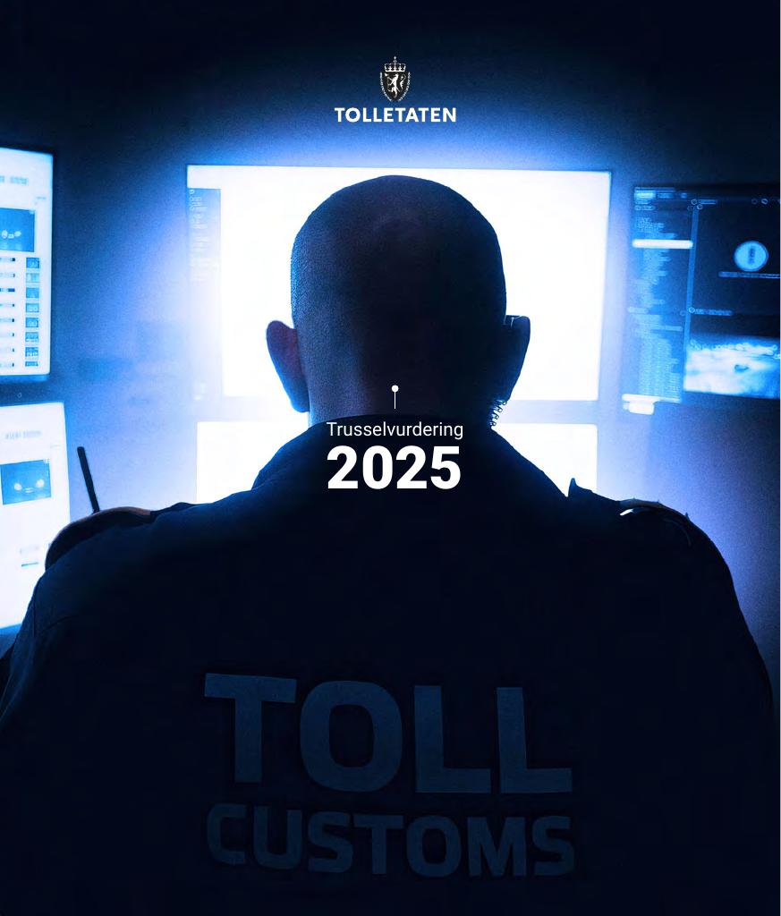 Forsiden av dokumentet Tolletatens Trusselvurdering 2025