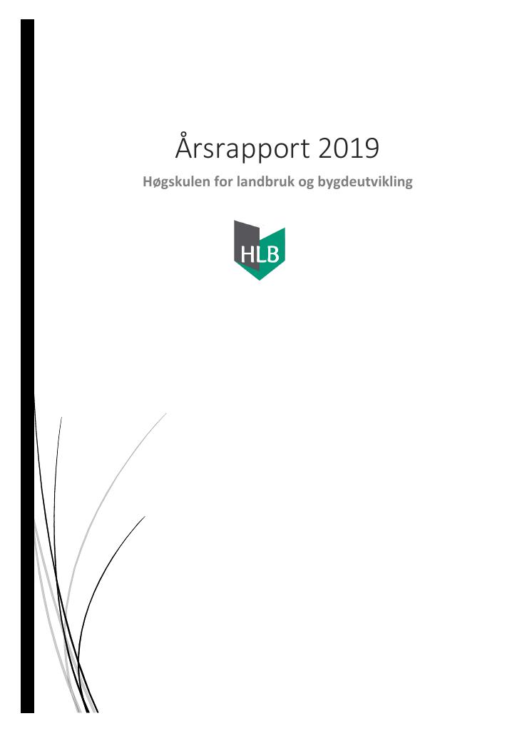 Forsiden av dokumentet Årsrapport Høgskulen for grøn utvikling 2019