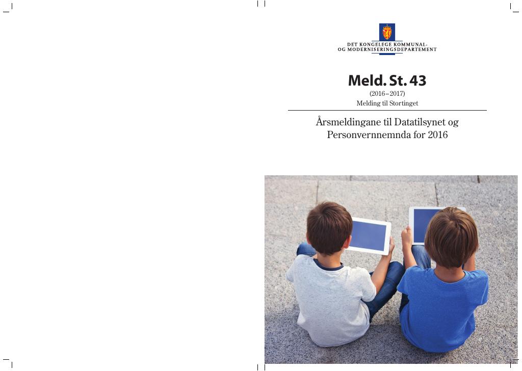 Forsiden av dokumentet Meld. St. 43 (2016–2017)