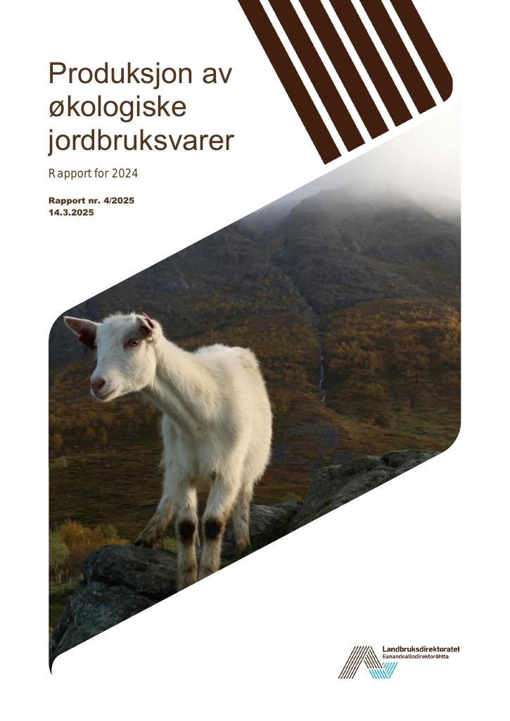 Forsiden av dokumentet Produksjon av økologiske jordbruksvarer