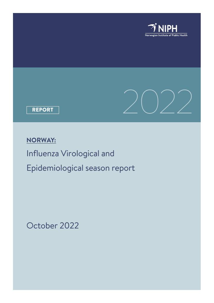 Forsiden av dokumentet Influenza Virological and Epideiological season report