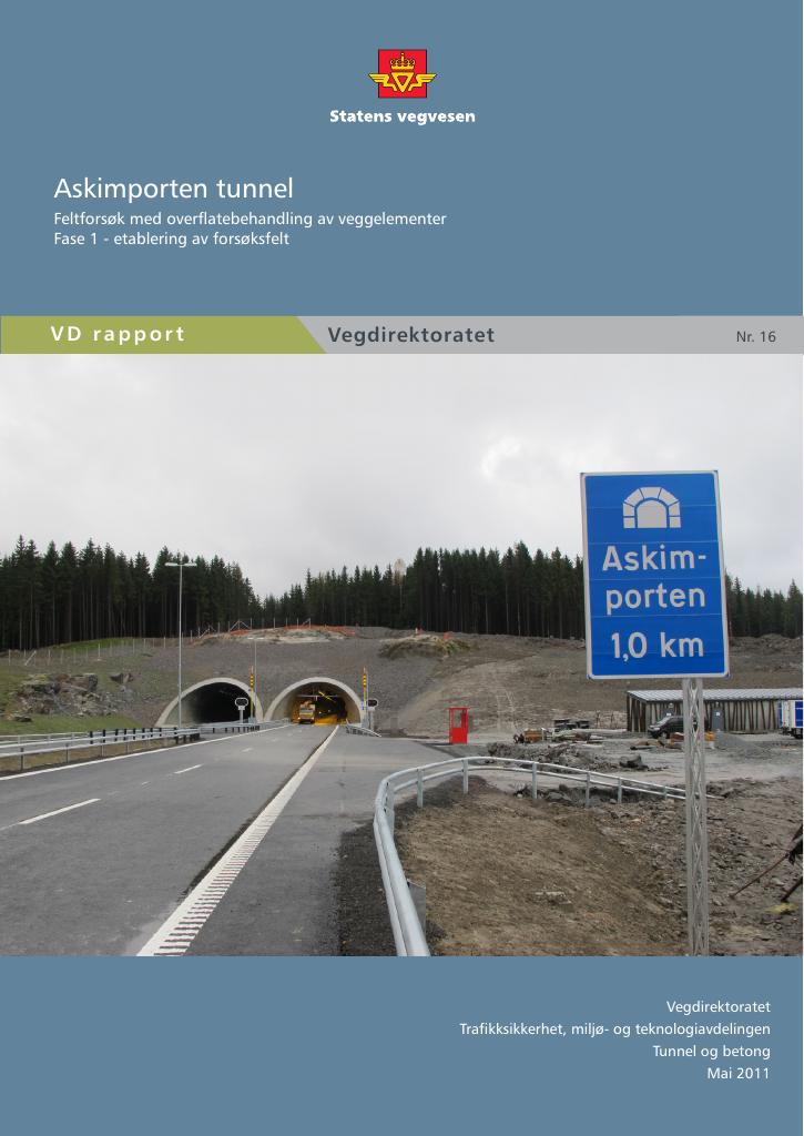 Forsiden av dokumentet Askimporten tunnel