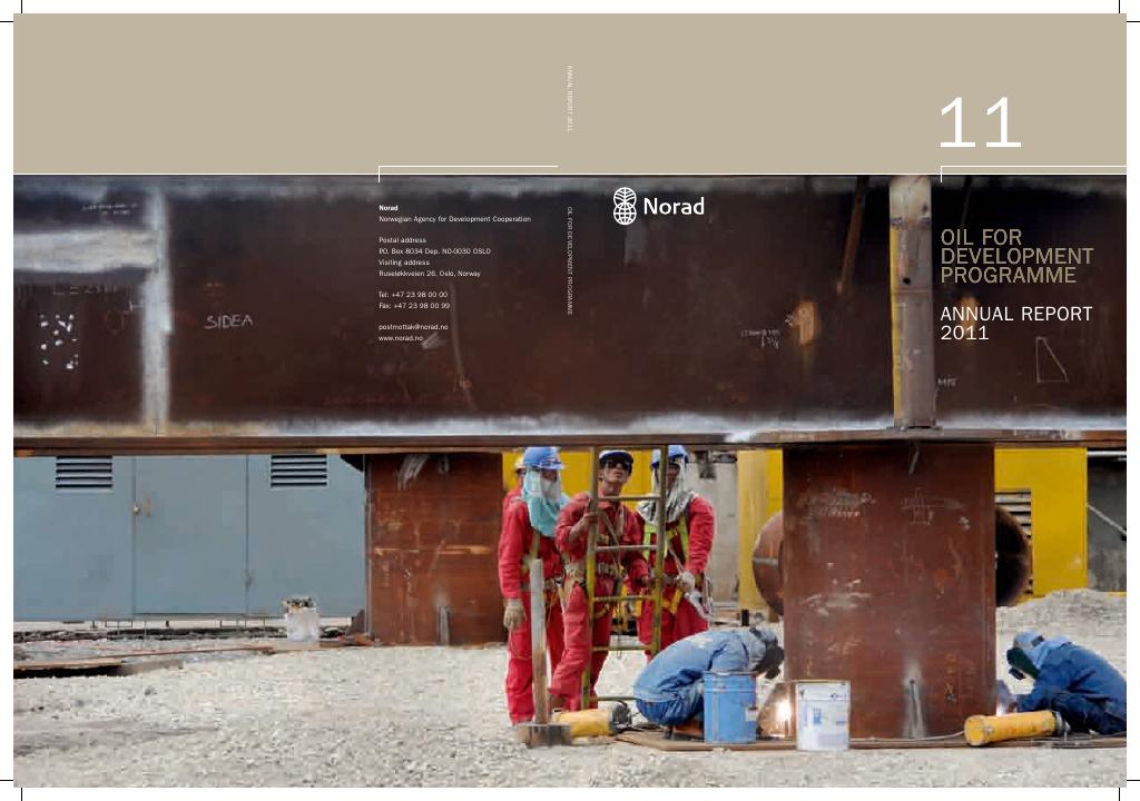 Forsiden av dokumentet Oil for Development Annual Report 2011