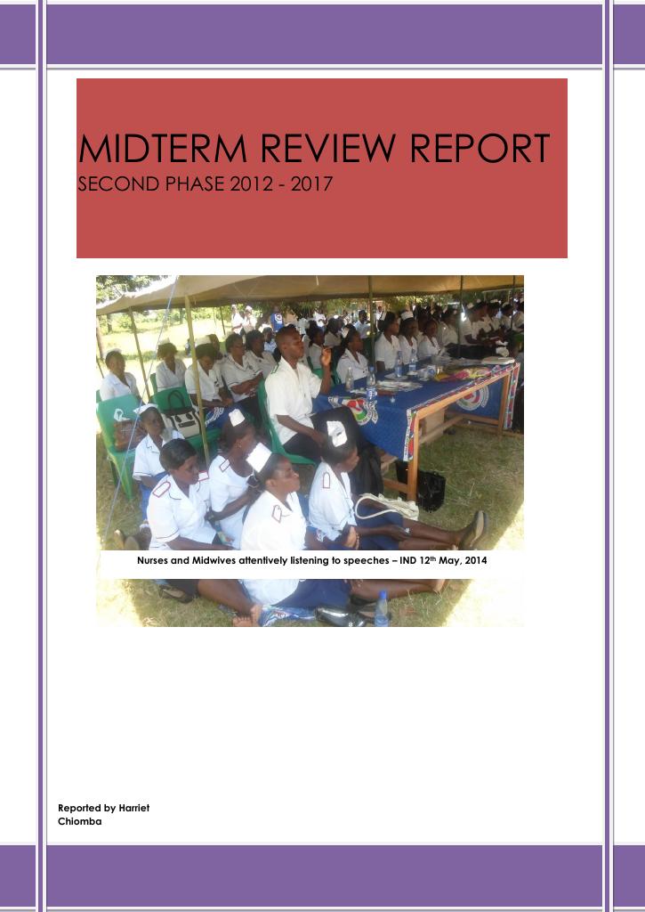 Forsiden av dokumentet National Organisation of Nurses and Midwives of Malawi