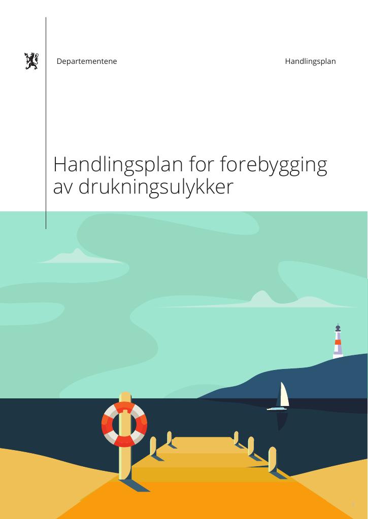Forsiden av dokumentet Handlingsplan for forebygging av drukningsulykker