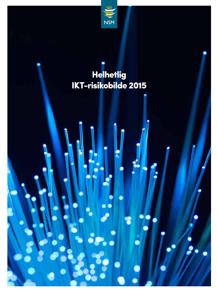 Forsiden av dokumentet Helhetlig IKT-risikobilde 2015