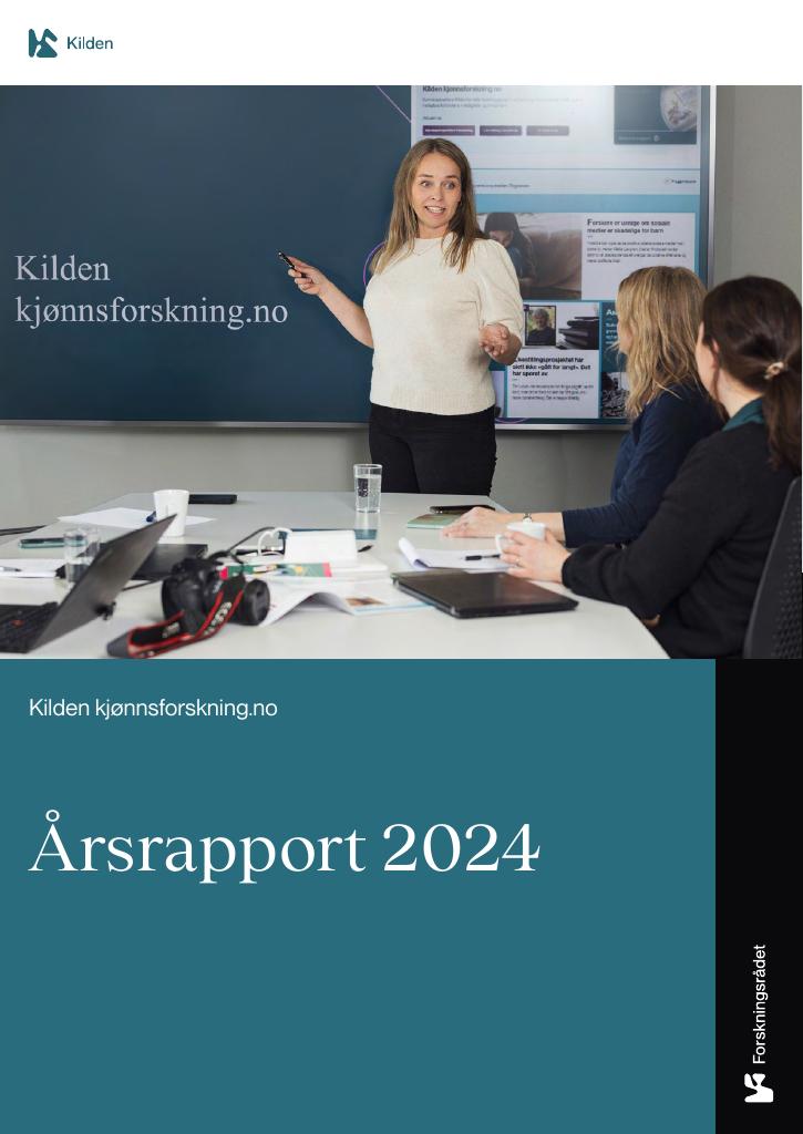 Forsiden av dokumentet Årsrapport Kilden kjønnsforskning 2024