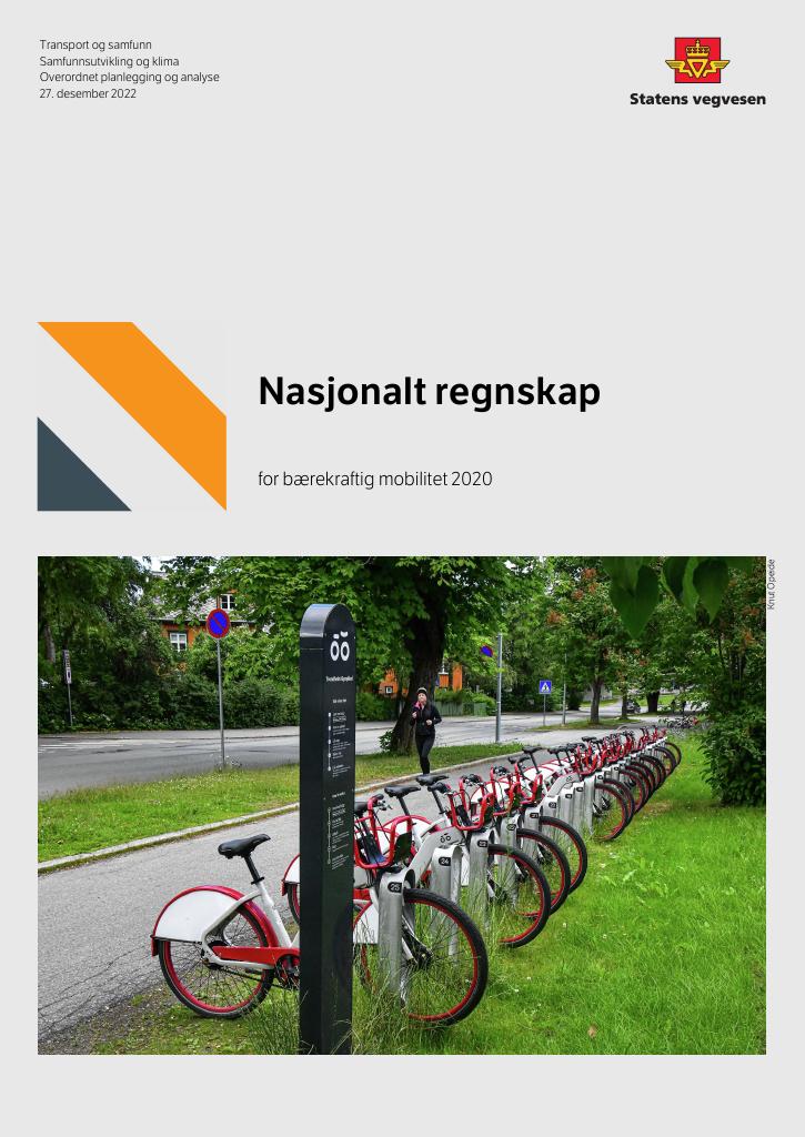 Forsiden av dokumentet Nasjonalt regnskap for bærekraftig mobilitet 2020