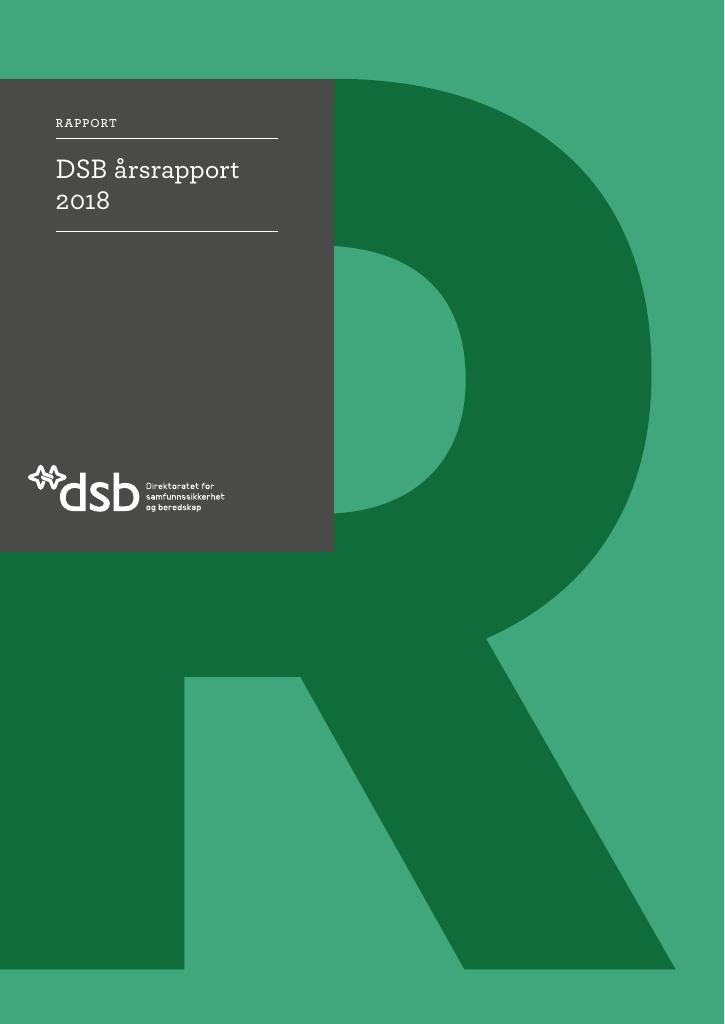 Forsiden av dokumentet Årsrapport Direktoratet for samfunnssikkerhet og beredskap 2018