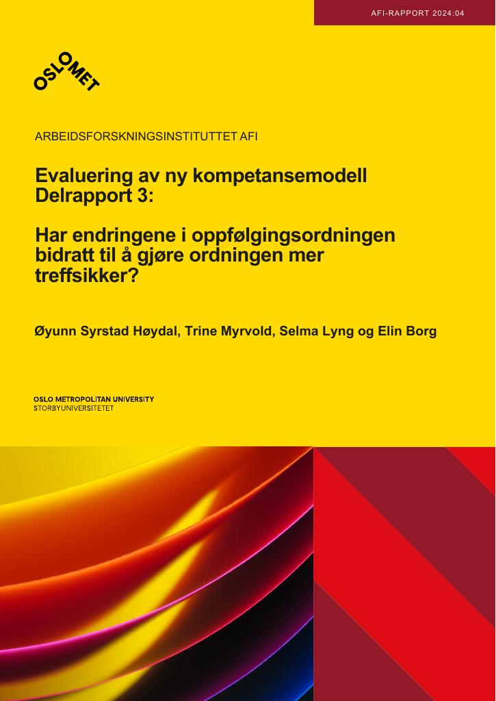 Forsiden av dokumentet Skoleeigarane er fornøgde med oppfølgingsordninga - Oppfølgingsordninga - delrapport 3