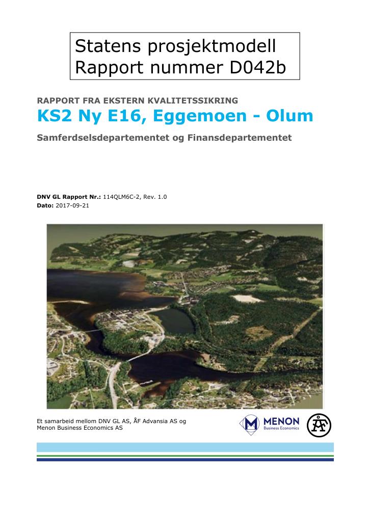 Forsiden av dokumentet E16 Eggemoen-Olum