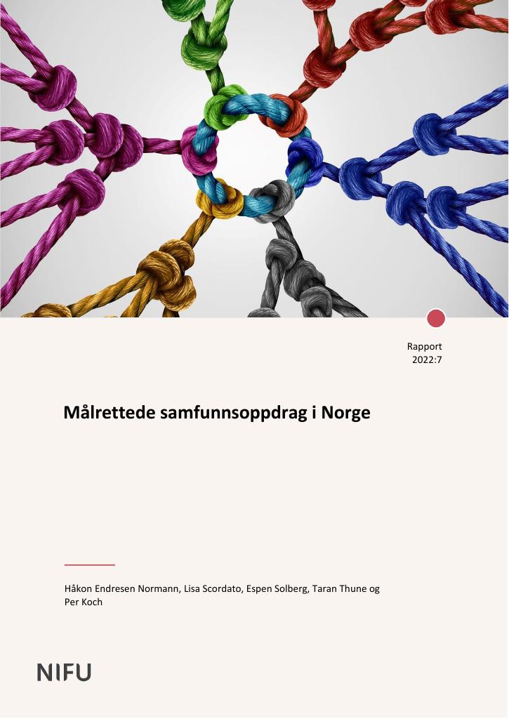 Forsiden av dokumentet Målrettede samfunnsoppdrag i Norge