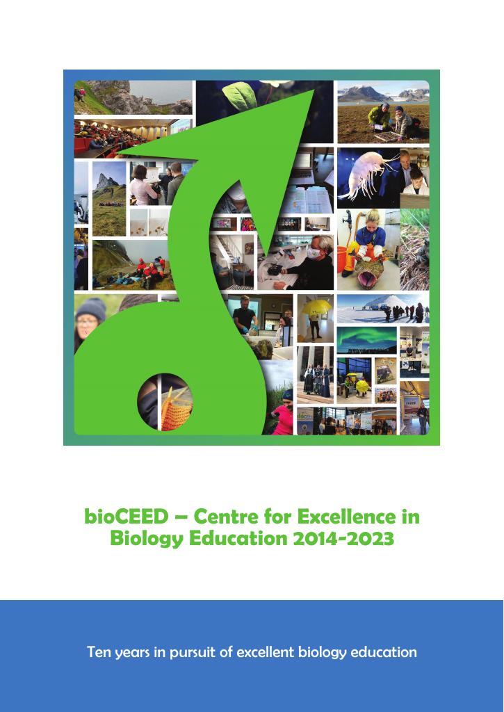 Forsiden av dokumentet bioCEED – Centre for Excellence in Biology Education 2014-2023