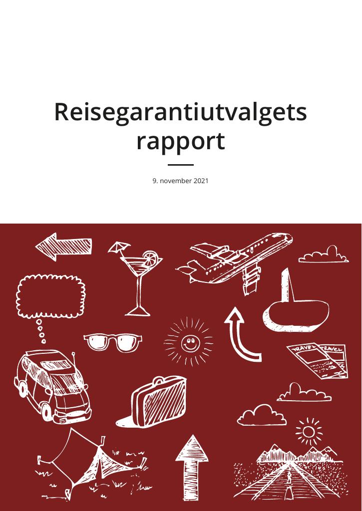 Forsiden av dokumentet Reisegarantiutvalgets rapport