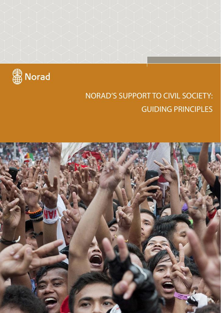 Forsiden av dokumentet Norad's Support to Civil Society - Guiding Principles