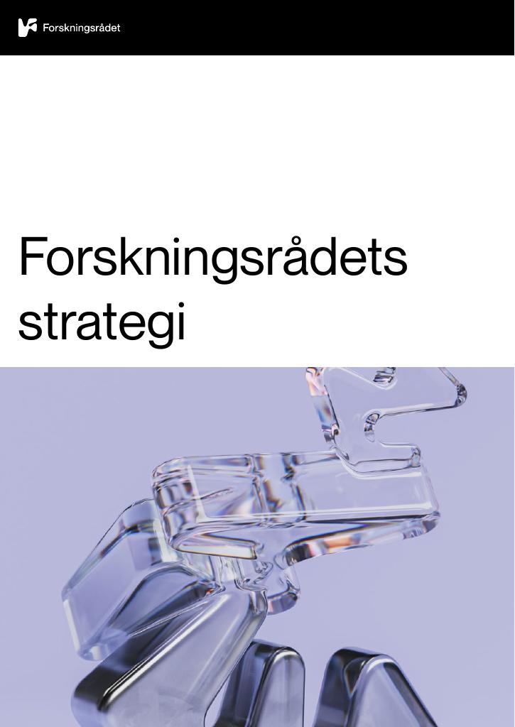 Forsiden av dokumentet Forskningsrådets strategi