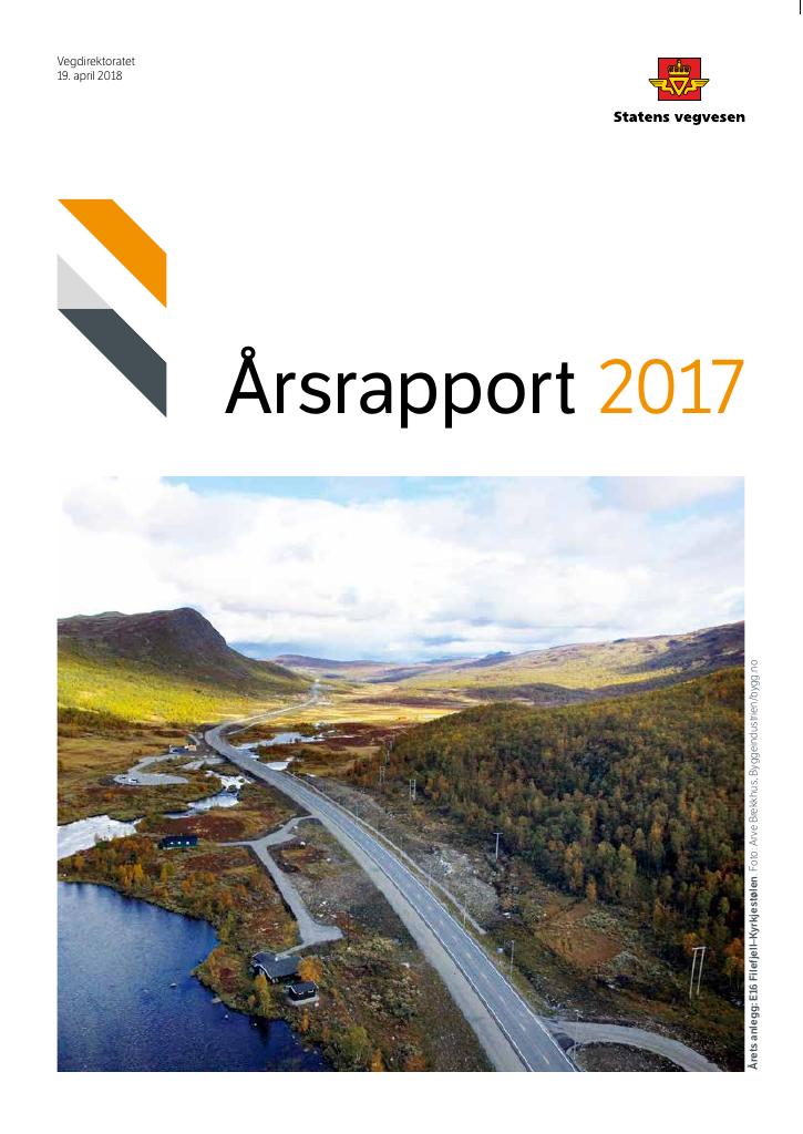 Forsiden av dokumentet Årsrapport Statens vegvesen 2017