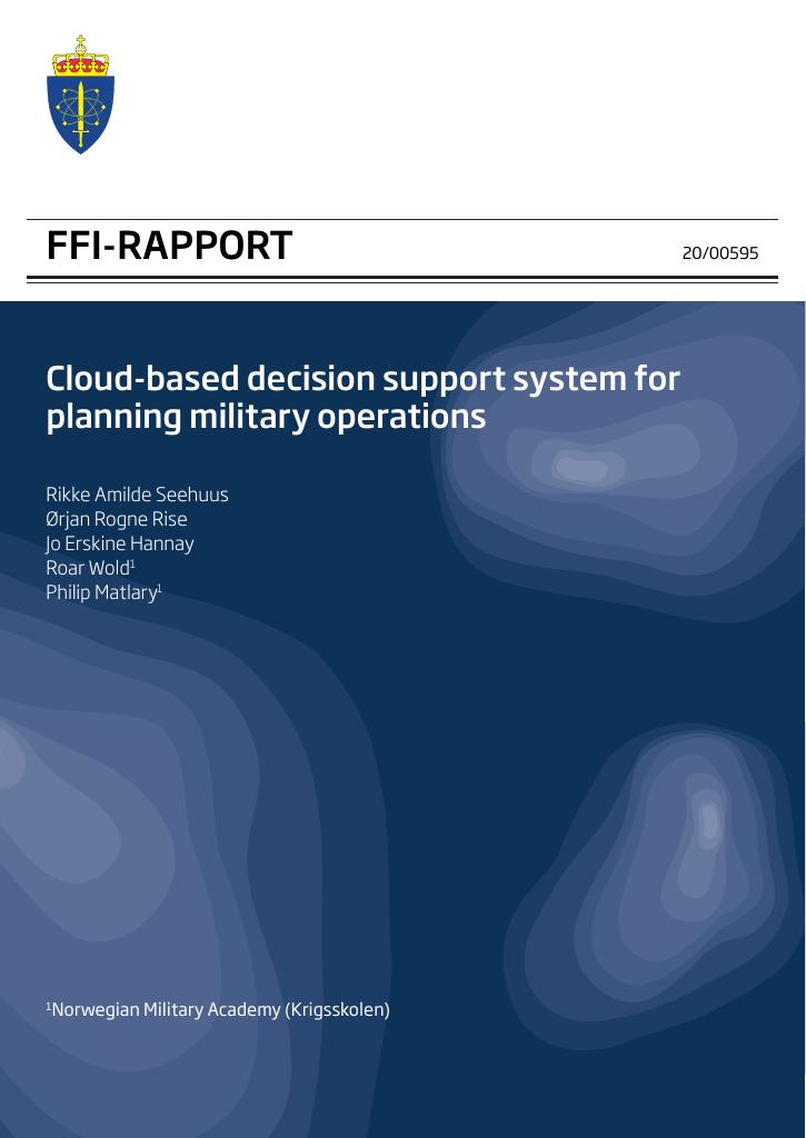 Forsiden av dokumentet Cloud-based decision support system for planning military operations