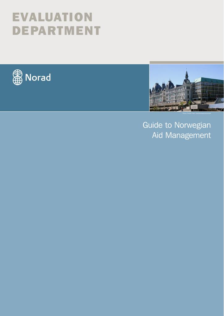 Forsiden av dokumentet Guide to Norwegian Aid Management