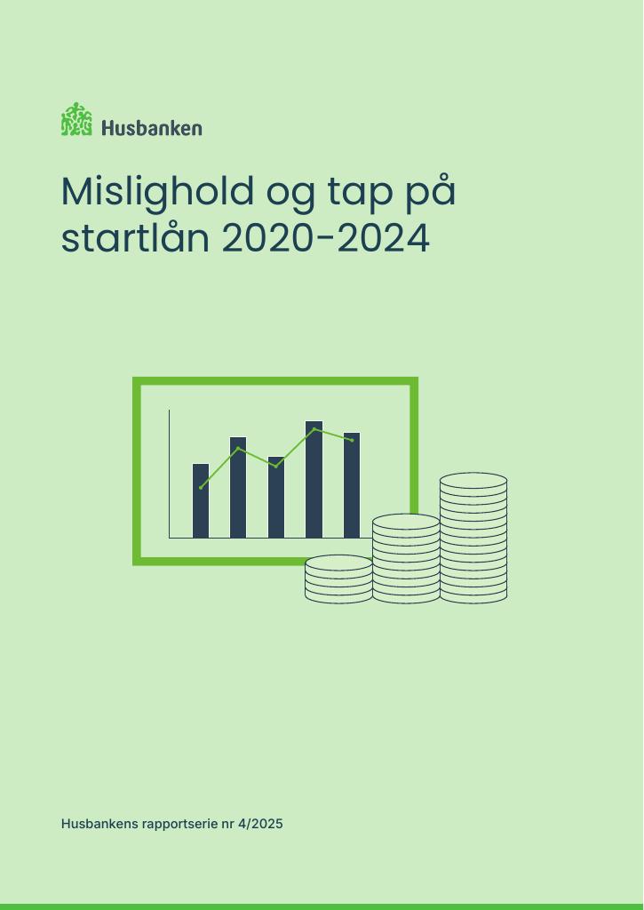 Forsiden av dokumentet Mislighold og tap på startlån 2020-2024