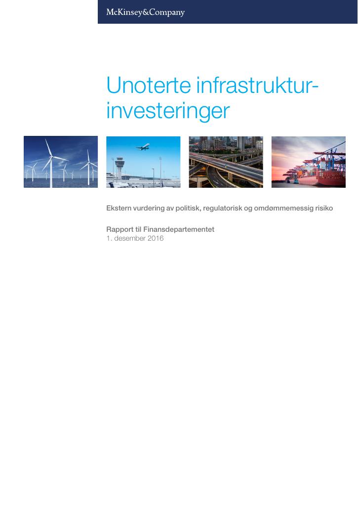 Forsiden av dokumentet Unoterte infrastrukturinvesteringer