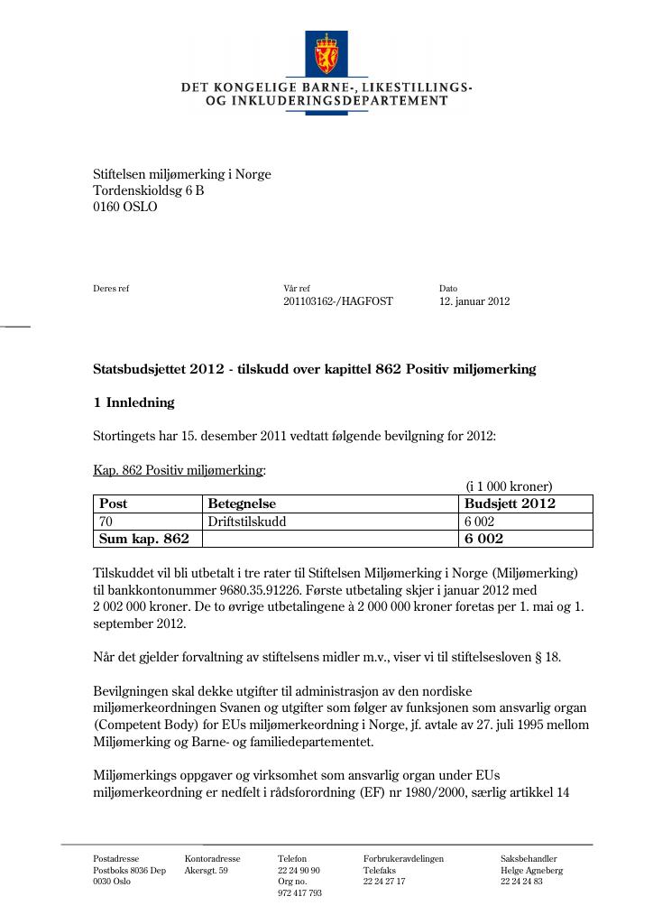 Forsiden av dokumentet Positiv miljømerking