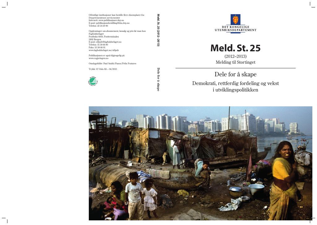 Forsiden av dokumentet Meld. St. 25 (2012–2013)