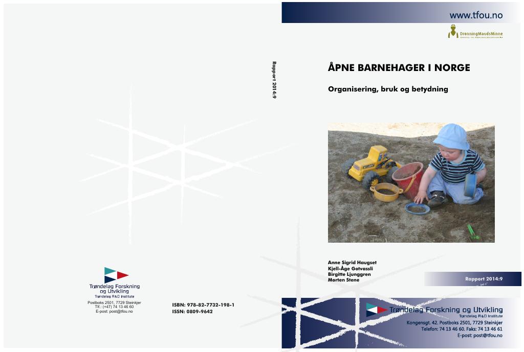 Forsiden av dokumentet Åpne barnehager i Norge
