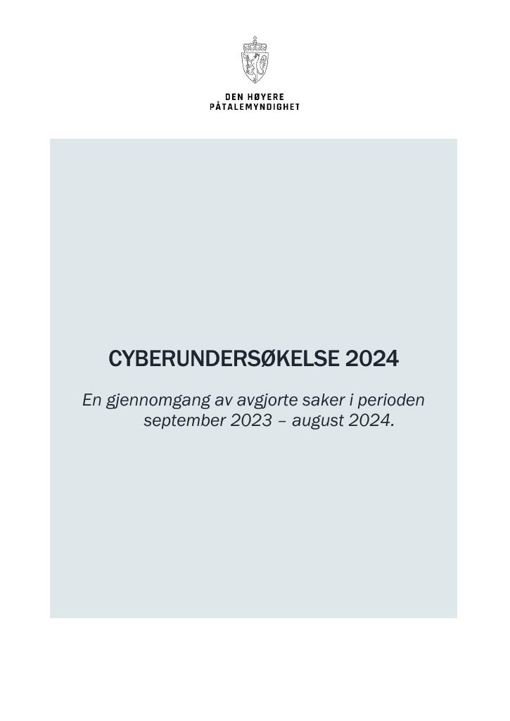 Forsiden av dokumentet Cyberundersøkelse 2024