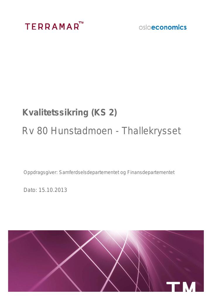 Forsiden av dokumentet Rv80 Hundstadmoen - Thallekrysset