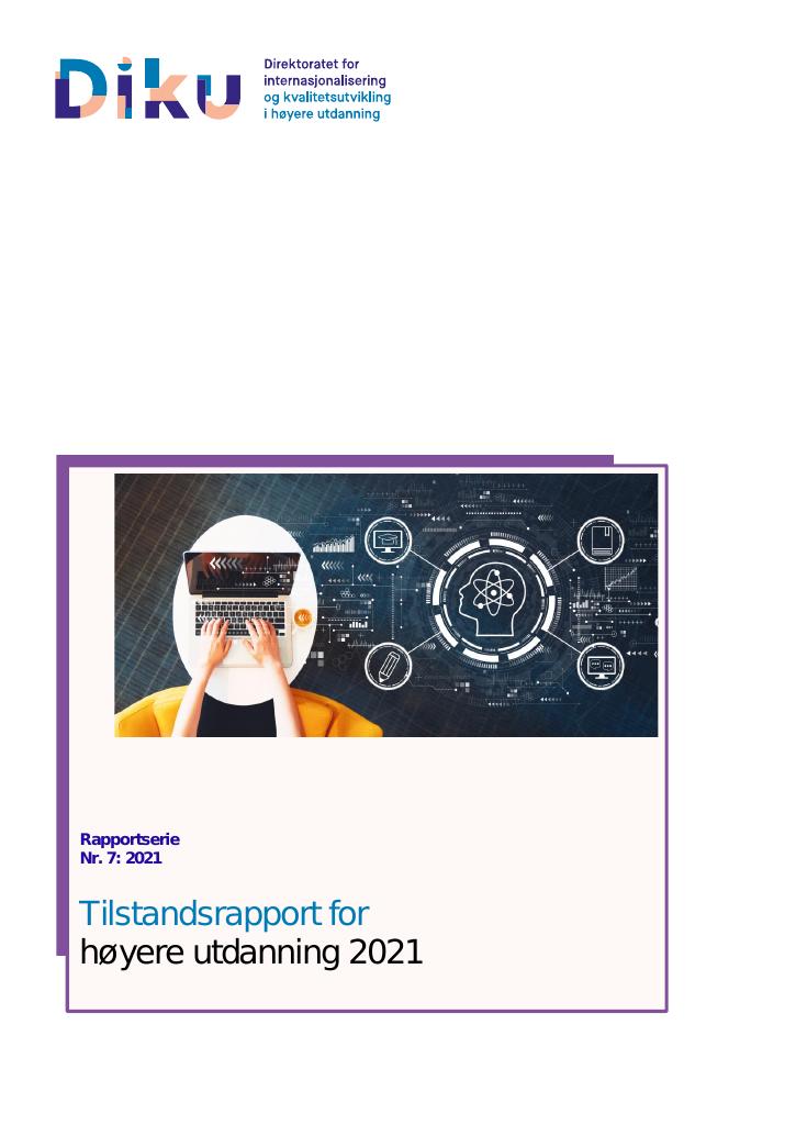Forsiden av dokumentet Tilstandsrapport for høyere utdanning 2021