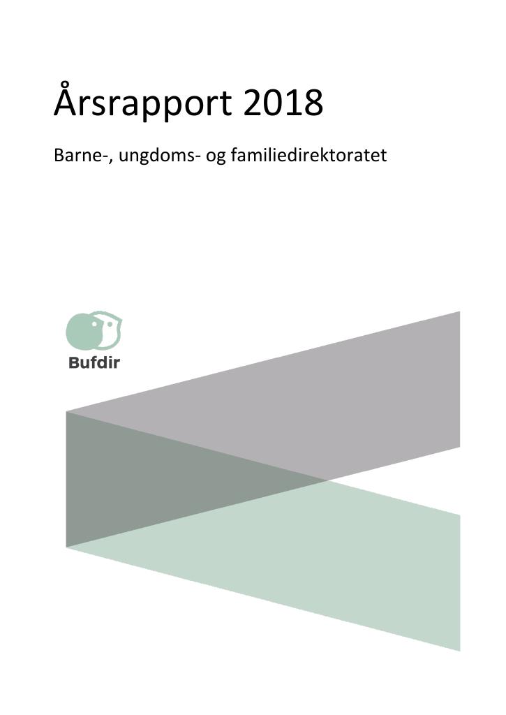 Forsiden av dokumentet Årsrapport Barne-, ungdoms- og familiedirektoratet 2018